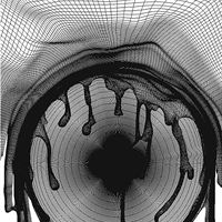 3D wireframe model of the dripping oil image created for the Newsweek magazine cover, illustrated by Joe Zeff Design using NewTek LightWave 3D software.