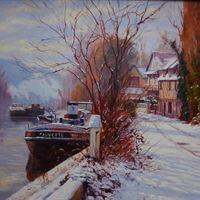 Michèle Ratel - Snow in the bank of the river