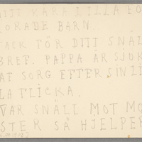 Brev till dottern Anne-Marie del 1