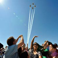 Thunderbirds above