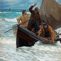 P S Kröyer: Fiskerne vender hjem, 1885