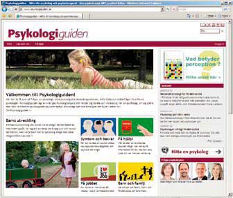 Idag lanseras Psykologiguiden, Sveriges första psykologiportal på nätet