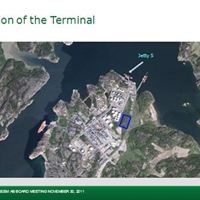 LNG-terminalens läge vid Preemraff Lysekil