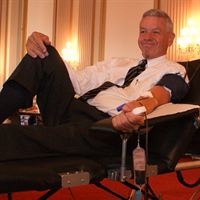 Rep. Tom Petri (R-WI) donates blood at the 9/11 Memorial Blood Drive at Capitol Hill