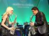 Mindi Abair and Dave Koz performing at Audio-Technica’s 50th Anniversary Celebration during Winter NAMM Show in Anaheim, CA at Disney California Adventure Park on Thursday, January 19, 2012. Photo by John Staley.