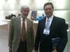 Jean-Michel Cousteau pictured with Dave Gatzke, Carlson Hotels Worldwide, in Concept Amenities booth at IHM&RS 2011