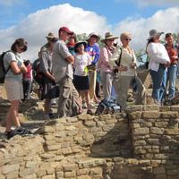 Educators at archaeological site.