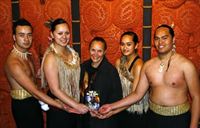 Dr. Mary Shuttleworth in New Zealand on the 3rd annual Youth for Human Rights World Tour in 2006