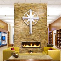 Reception Lounge and Fireplace