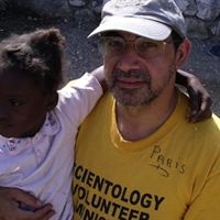 Paris Morfopoulos at a Haiti orphanage.