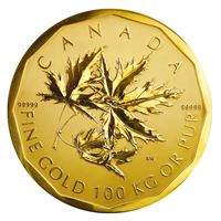Baksida mynt  (100 kg GoldCoin)