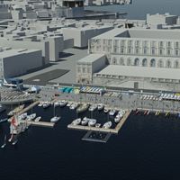Illustration över Skeppsbron
