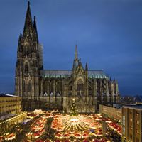 Julmarknad vid Kölner Dom