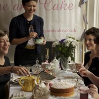 vintage tea party shot
