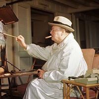 Sir Winston Churchill Painting