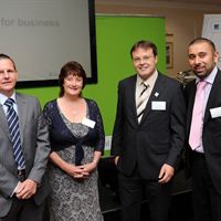 (From Left to Right) Jason Davis - Advanced Carbon Energy Solutions, Denise Taylor - Bridge PR & Media Services, Gary Saxon & Ranvir Turna - Lloyds TSB Commercial 