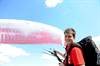 Stephen Groundwell from Netmetix Ltd attempts his longest paraglide for charity