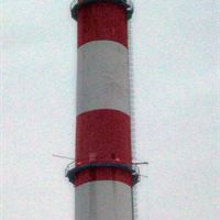 The 42-year-old Century Aluminum chimney stack 