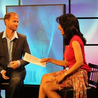 NBC host Marion Brooks interviews Rich German.