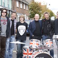 Alex Hudd, Rick Buckler (4th left, Drummer from The Jam), Andy Wraight