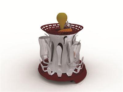 The First Years Spinning Drying Rack & Organiser - Burgundy