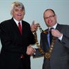 President Richard Bence (Sales & Marketing Director, Tenax) handed over the GIMA Chain of Office to incoming President Nigel Thompson (Sales Director, Stewarts)