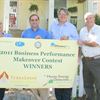 From left: Susan and Peter Van Buren of TerraLogos Energy Group, Larry Zarker of BPI (contest co-host) and Troy Tanner of The Home Energy Detective.