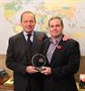 The Travel Corporation President & Chief Executive, Brett Tollman, with President of The Travel Corporation, Canada, Jeff Element, after accepting the award.