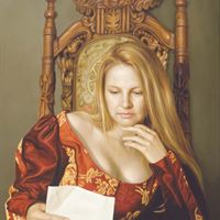 Reading Between the Lines by Ed Copley - Oil on Linen