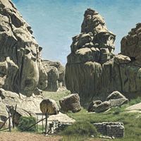 Ruins of the Past - Oil on Canvas by Kenneth M. Freeman