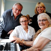 Computer training at Emily Court