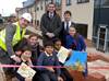 Cutting the ribbon at Goldfield Court