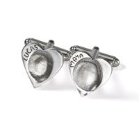 Heart Fingerprint Cufflinks 