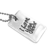 Love Letters oblong pendant