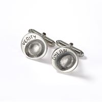 Round Fingerprint Cufflinks