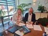 Kuvassa: Marjut Linnajärvi, Nurminen Logistics ja Danilo Ricci, Tarros Group