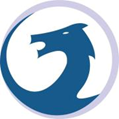 A blue and white logoDescription automatically generated with low confidence