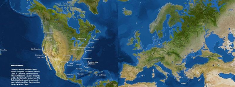 earth after global warming map