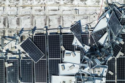 Solar panels taken out of service. 