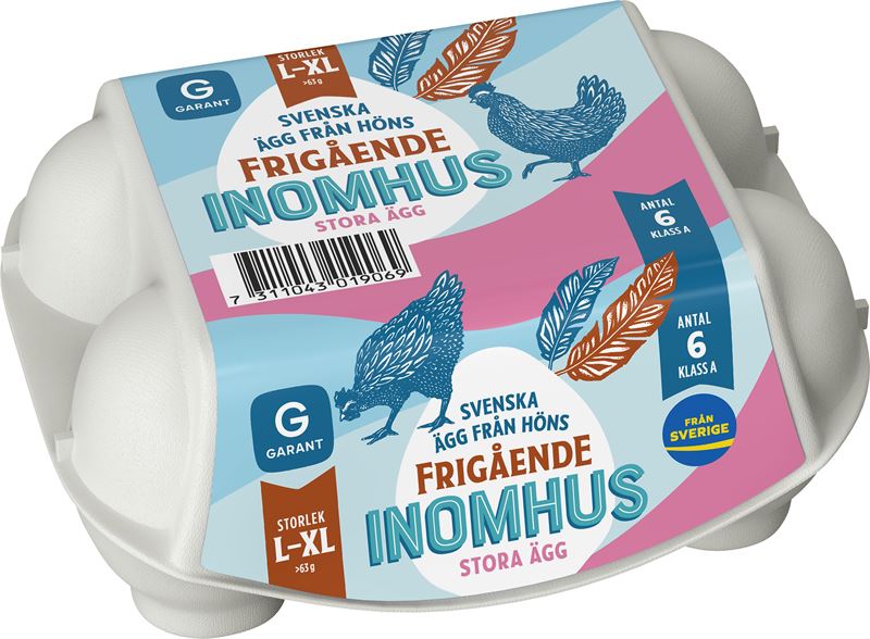 Garant ägg L-XL 6-pack frigående inomhus