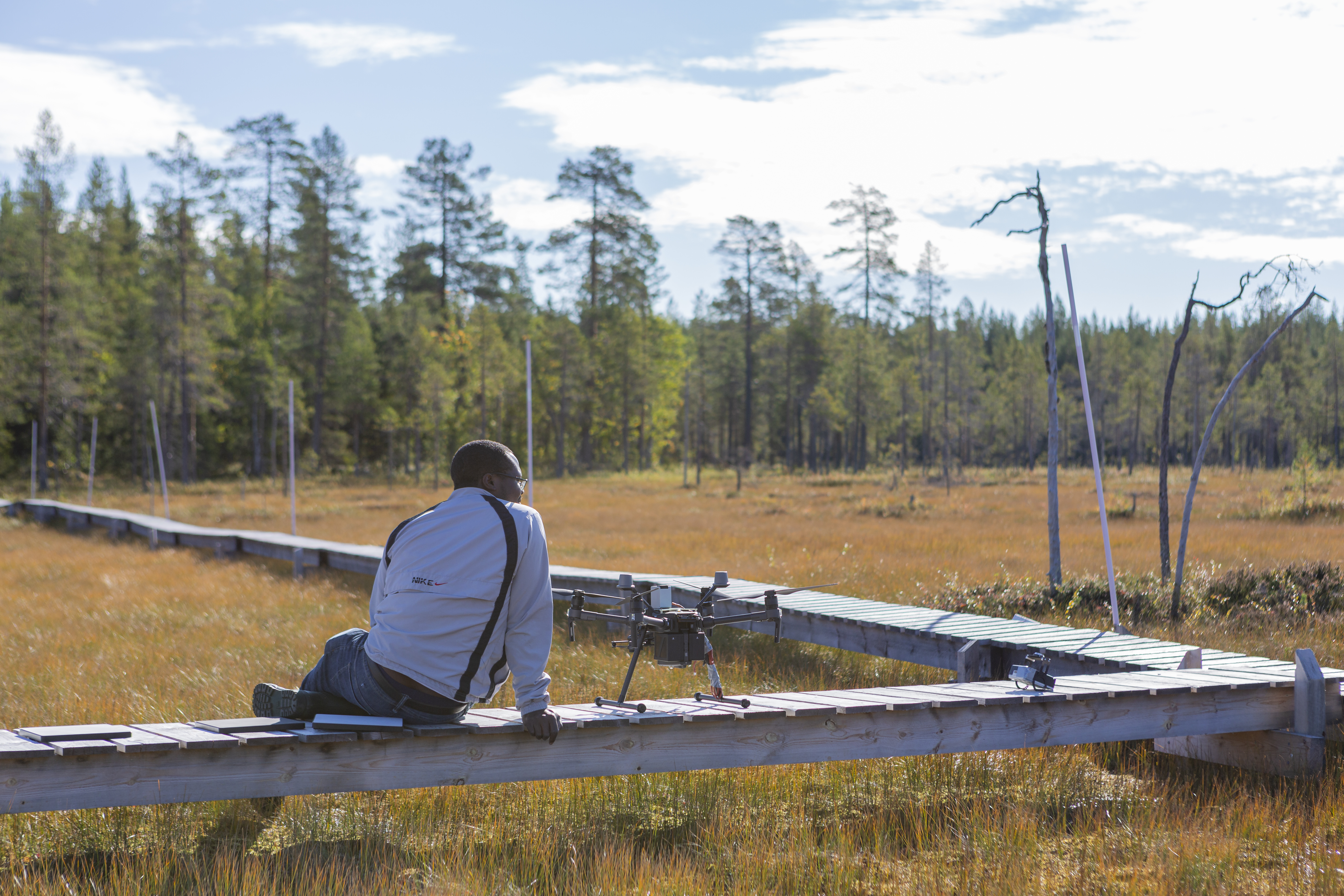 Många mätinstrument är idag monterade på drönare, i det här fallet en multispektral kamera