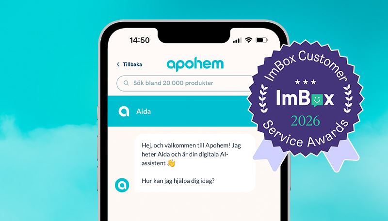 Apohem vinner pris för årets AI-chatbot inom kundservice