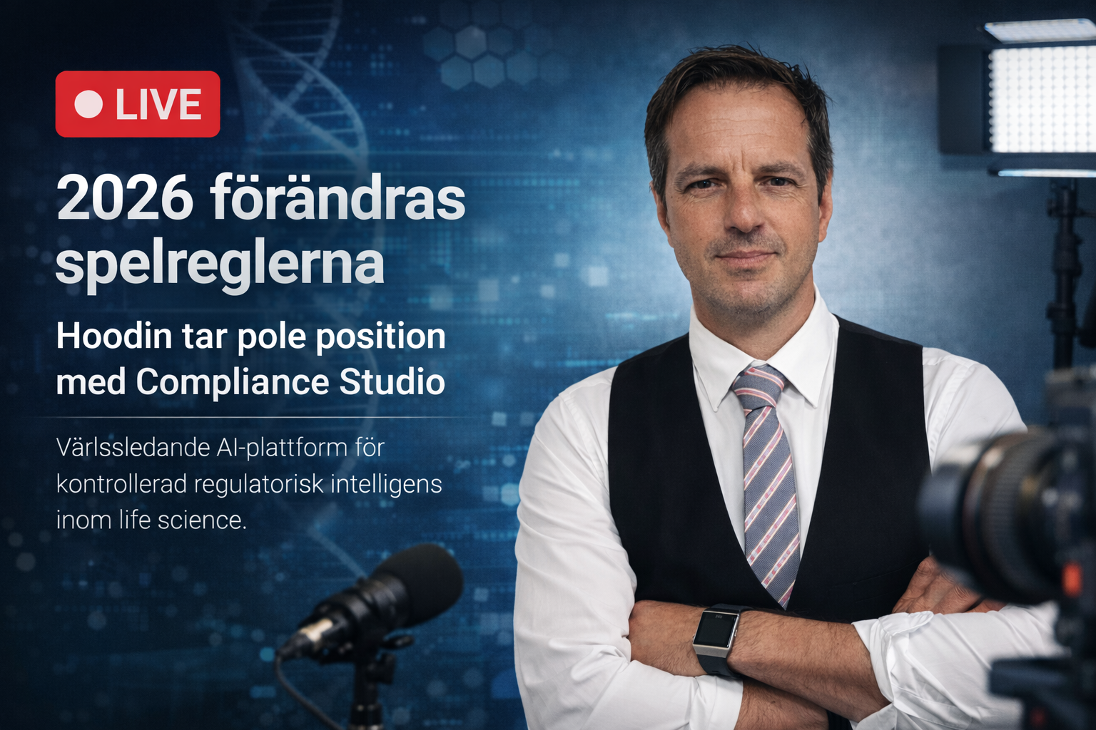 Hoodin AB bjuder in till digital livesändning den 12 januari – när regulatoriska skiften 2026 möter AI