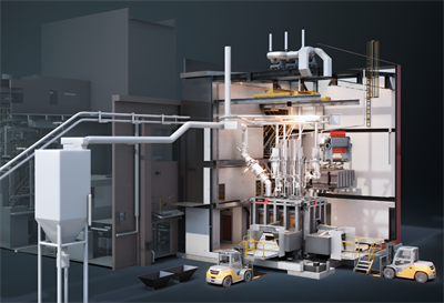 Visualization of Metso DRI Smelting pilot plant