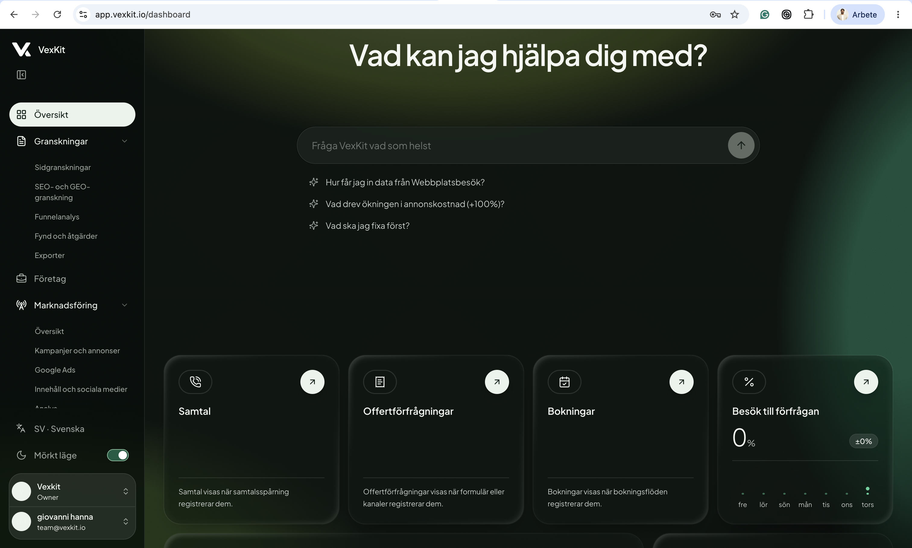 VexKit.se blir småföretagens personliga assistent för kundanskaffning, nu som självbetjäning med inbyggd AI