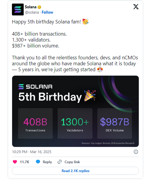 Solana is Five Years Old And its First Layer 2 Chain Solaxy ICO