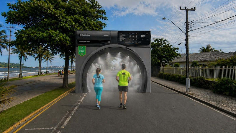 Electrolux faz ativa&ccedil;&atilde;o de leva e seca gigante na Maratona Internacional do Paran&aacute;2