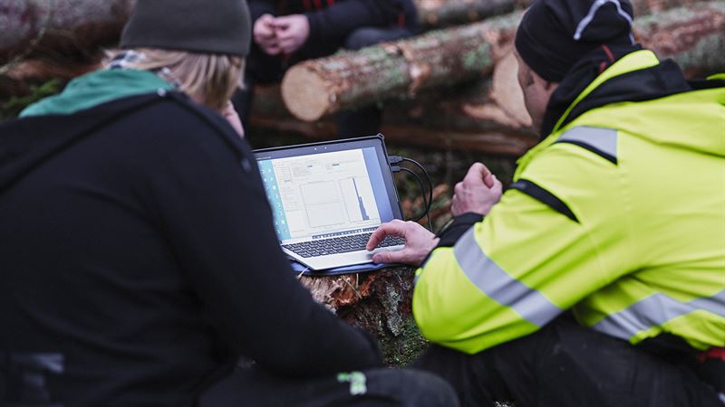 Det nya fältstödet MILQ ger högre kvalitet i avverkningen. Foto: Jonas Clevström