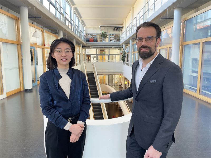 Artikeln i Diabetes Care är en del av Mengyu Pans avhandlingsarbete om hjärt-kärlsjukdom och diabetes. Andreas Edsfeldt vid Lunds universitets diabetescentrum är hennes huvudhandledare. Foto: Petra Olsson