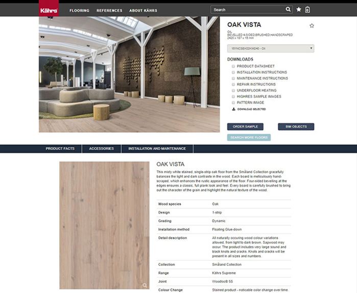 Kahrs New Web Site For Architects And Designers Makes